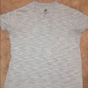 Gray V-neck shirt